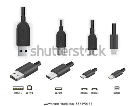 Top Perspective 3d View Usb Type Stock Vector (Royalty Free) 586490156 | Shutterstock