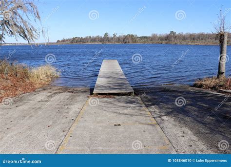 Boat Landing with Dock in Public Park Stock Photo - Image of fishing, located: 108846010