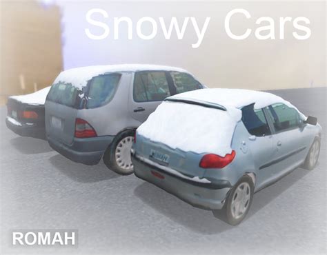 Second Life Marketplace - ROMAH - Decorative Snowy Cars