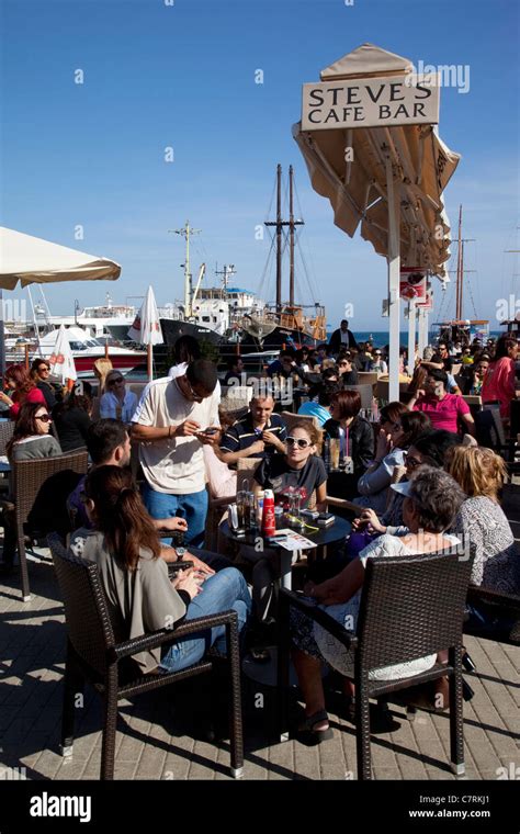 Cyprus, Kato Paphos, Harbour Restaurant Stock Photo, Royalty Free Image ...