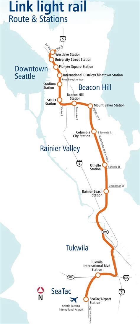 Seattle Light Rail Map (metro) - MapSof.net