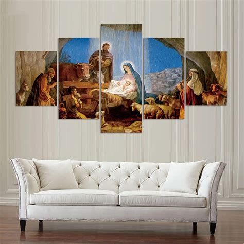 Unframed Living Room Home Decor Painting Poster 5 Panels Birth Of ...