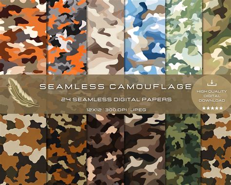 24 Military Camouflage Seamless Patterns for Commercial Use - Etsy