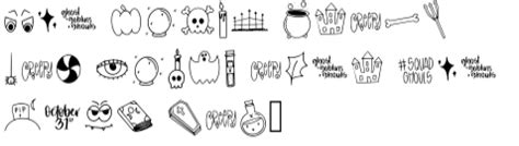 Halloween Doodle Font by Fairways and Chalkboards · Creative Fabrica