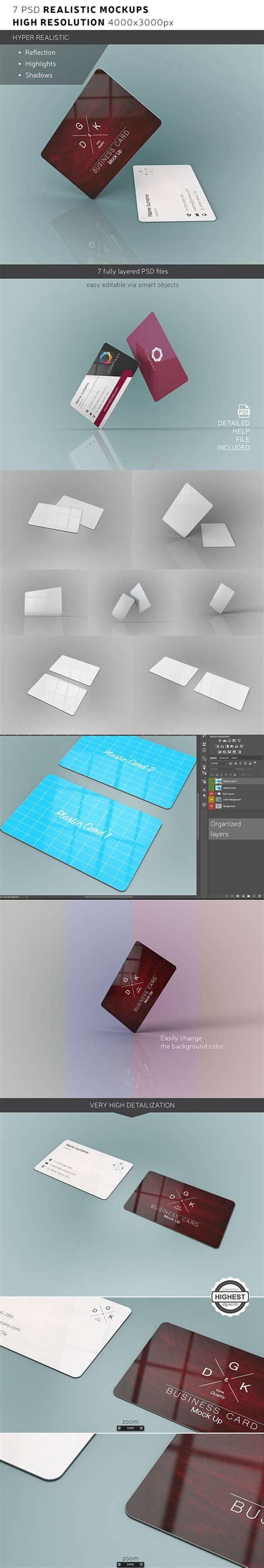 Plastic business card mockup :: Behance