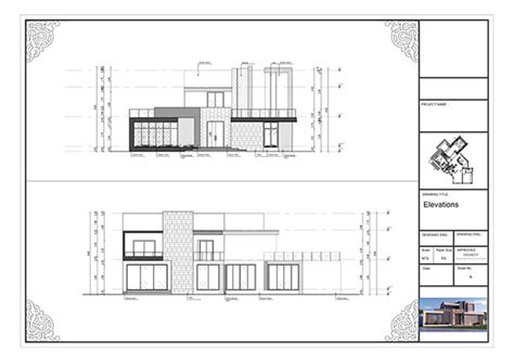 Modern Elevation Drawings :: Behance