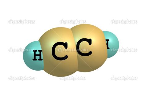 Acetylene molecular structure isolated on white — Stock Photo © olla ...