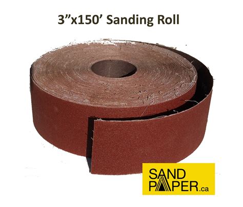 3" x 150 ft - Drum Sandpaper Roll - Bargain Price! | Sandpaper.ca ...