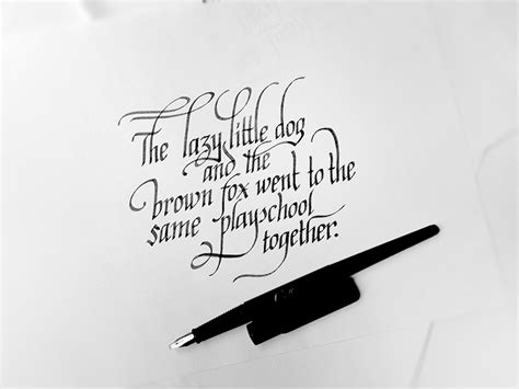 The 'Quick brown fox' Calligraphy project on Behance