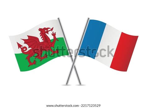 Wales France Crossed Flags Welsh French Stock Vector (Royalty Free) 2217123529 | Shutterstock