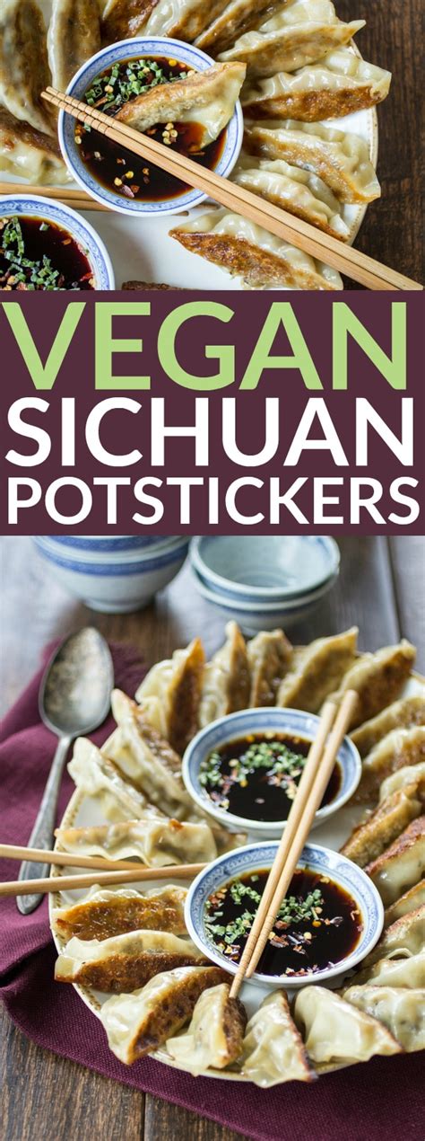 Spicy Sichuan Vegan Potstickers - The Wanderlust Kitchen