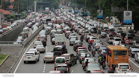 KUALA LUMPUR - MARCH 2012: Traffic Jam In City Center Stock video footage | 1090400