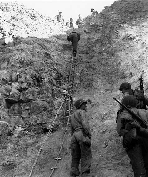 U.S. Rangers scaling the wall at Pointe du Hoc , Normandy, World War II image - Free stock photo ...