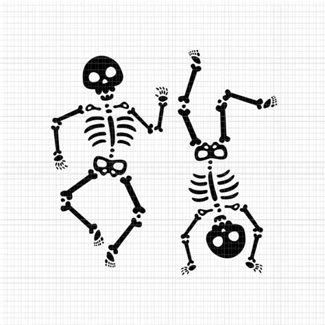 Dancing Skeletons Halloween Svg, Skeleton Svg, Skeleton Halloween Svg, Halloween Svg - Buy t ...