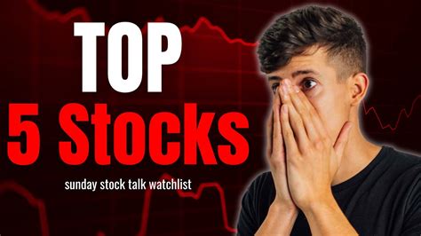 TOP 5 STOCKS TO WATCH THIS WEEK | SUNDAY STOCK TALK - YouTube