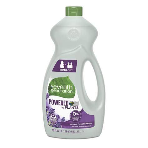 Seventh Generation Dish Liquid Soap 50-oz Lavender and Mint Dishwasher ...