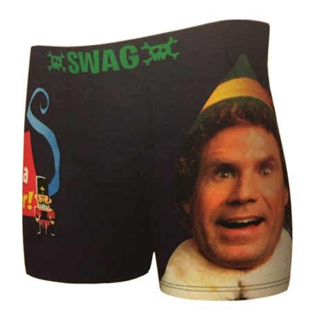 SWAG elf (Buddy) Christmas Boxer Briefs in VHS Gift Box Men's Size M 31 ...