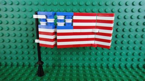 How To Build A Lego United States Of America Flag - YouTube