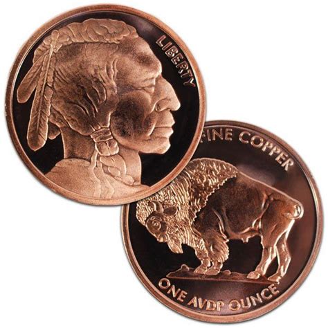 1 Oz Copper Rounds for Sale | Buffalo Copper Rounds