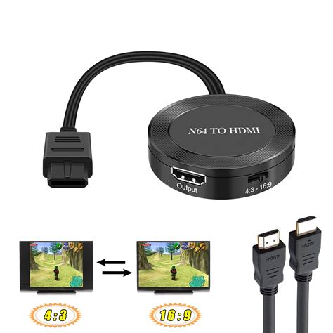 N64 to HDMI N64 HDMI Converter N64 Cable to HDMI Support 16:9/4:3 Convert-N64 - Walmart.com