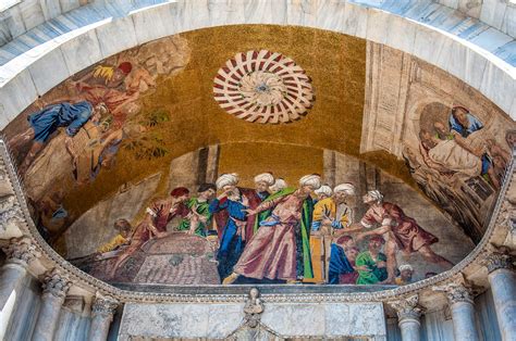 Mosaics on the facade of St. Mark's Basilica - Venice, Veneto, Italy ...