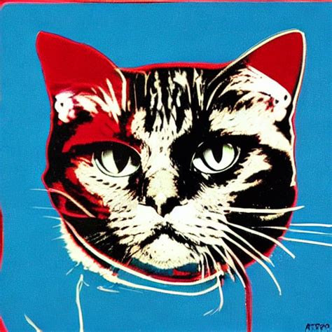 Cats painted by Andy Warhol generated by Stable Diffusion AI | Dan 'Diplo' Booth