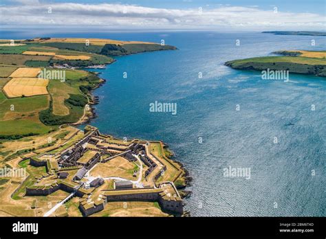 Aerial view of Charles Fort and coastline, Summer Cove, on Kinsale harbour, County Cork, Ireland ...