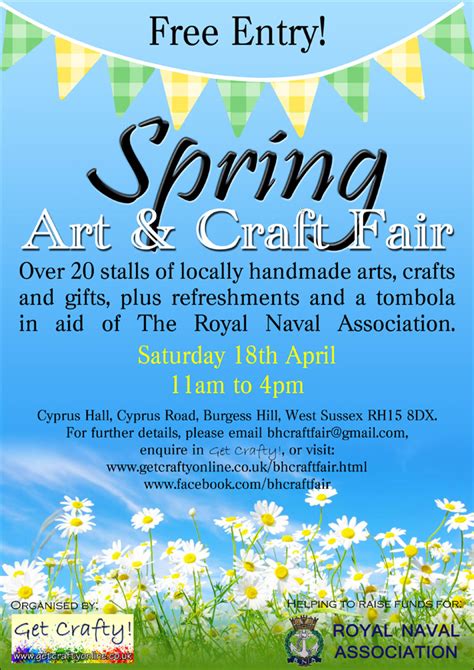 Event: Spring Art & Crafts Fair, April 18th.