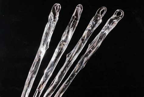 Clear Glass Natural Style Icicle, Sirius Sunlight Glass Studio