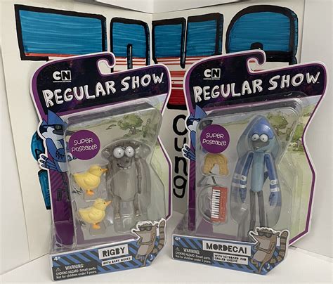 Cartoon Network Regular Show Rigby Mordecai Super Poseable Rare “6”Exclusive New | eBay