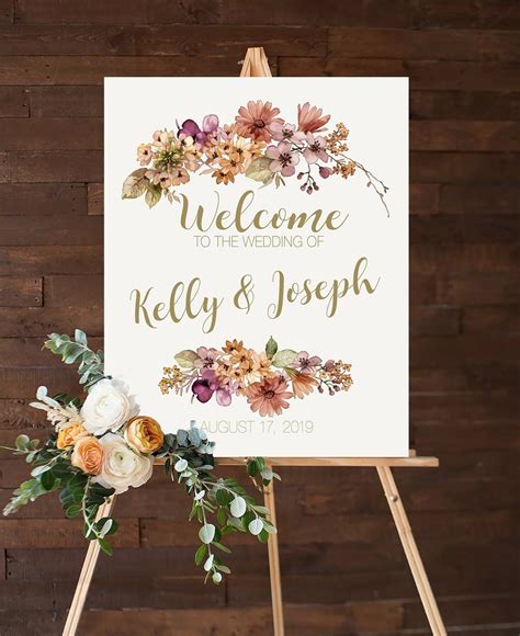 Welcome Rustic Sign, Wedding Welcome Sign, Bohemian Rustic Decor ...