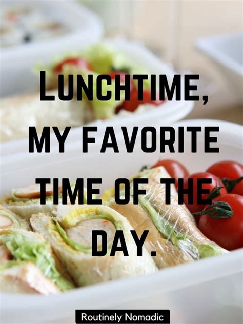 115 Short Lunch Quotes for Instagram - Routinely Shares