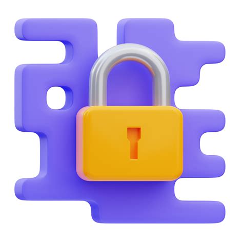 3d internet padlock cyber security icon illustration rendering 13394752 PNG