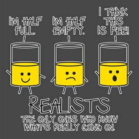 Realists vs. Optimists & pessimists | Funny shirts for men, Funny tshirts, Realistic