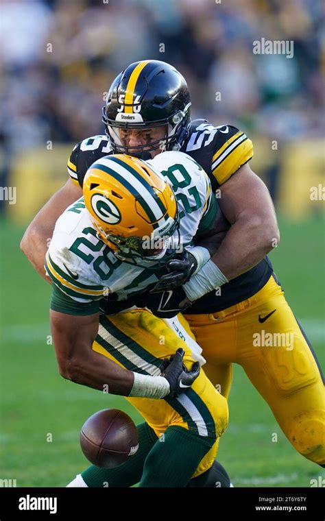 Pittsburgh Steelers' Alex Highsmith breaks up a pass intended for Green ...