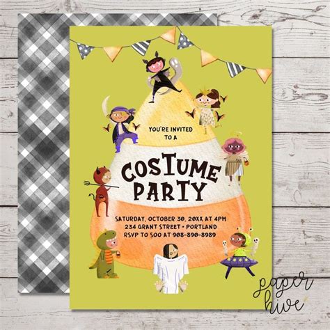 Halloween costume party invitation, Halloween birthday, costume party invites in 2022 | Costume ...