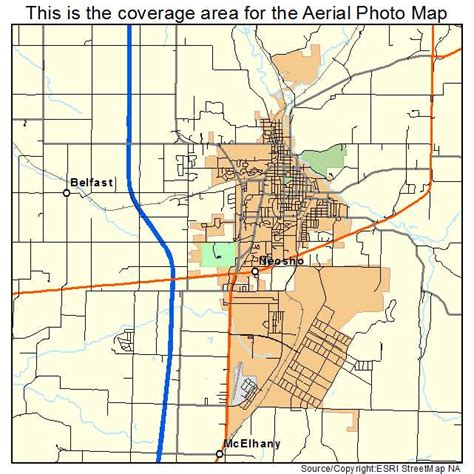 Aerial Photography Map of Neosho, MO Missouri