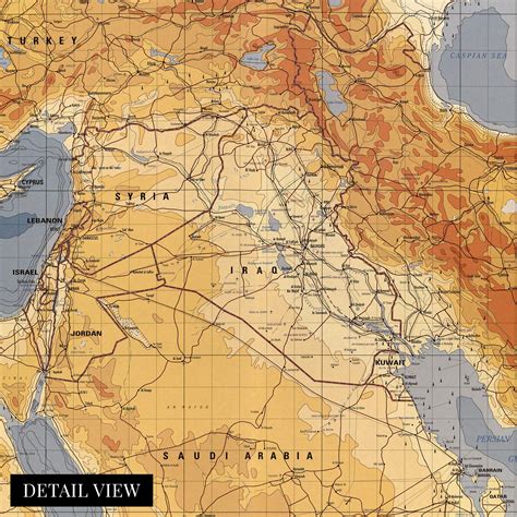 Buy Historix 1991 Operation Desert Storm Map - 24x24 Inch Operation Desert Storm Planning ...