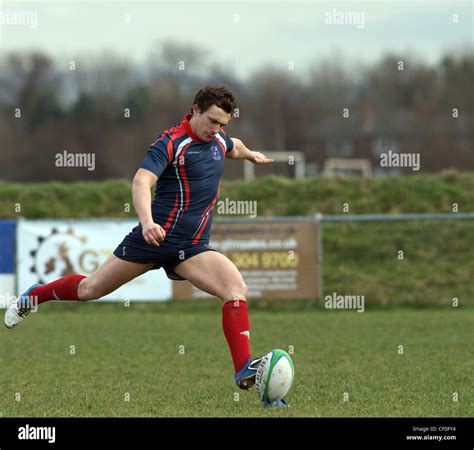 rugby player about to kick a conversion Stock Photo, Royalty Free Image: 43653096 - Alamy