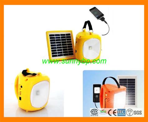 Outdoor Using Portable Solar Generator Lamps with Radio for Camping ...