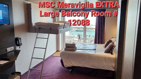 Watch Before You Book! MSC Meraviglia EXTRA Large Balcony State Room #12088 - YouTube