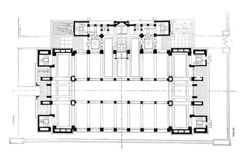 F. L. Wright, Larkin Building, plan, Buffalo, NY, 1902-6 (demolished ...