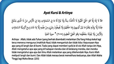 Bacaan Ayat Kursi dan Artinya, Lengkap 10 Keistimewaan serta Manfaatnya - Halaman all - Tribun ...