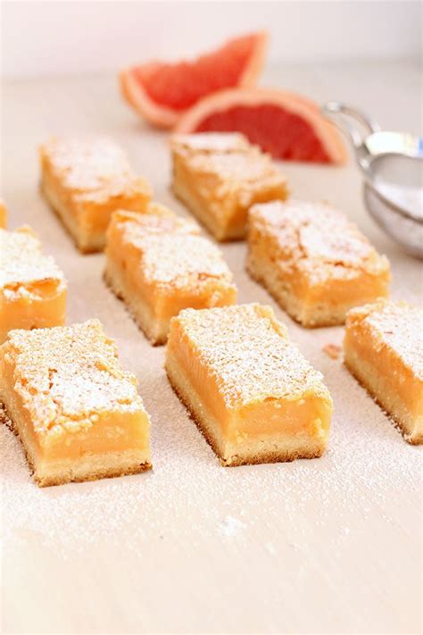 Pink Grapefruit Bars | Grapefruit recipes, Dessert recipes, Entertaining desserts