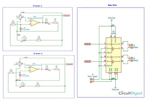 Circuit Diagram For Line Follower Robot Follower Line Withou