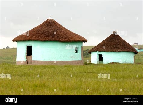 Xhosa huts in a region of South Africa's Eastern Cape province formerly ...