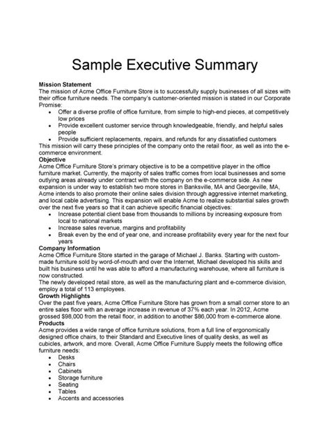 30+ Perfect Executive Summary Examples & Templates ᐅ TemplateLab