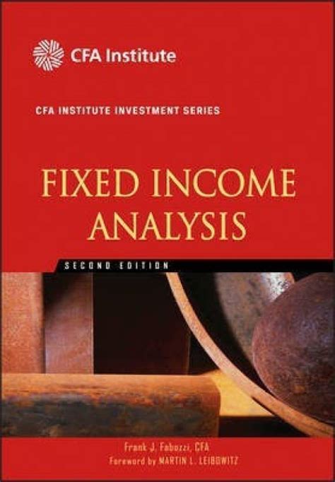 Fixed Income Analysis: Buy Fixed Income Analysis by Fabozzi Frank J. at ...