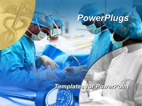 PowerPoint Template: Medical surgical team performing surgery operation ...