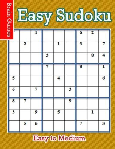 Easy Sudoku: Large-Print Brain Games Puzzle Pad: Easy to Medium by ...